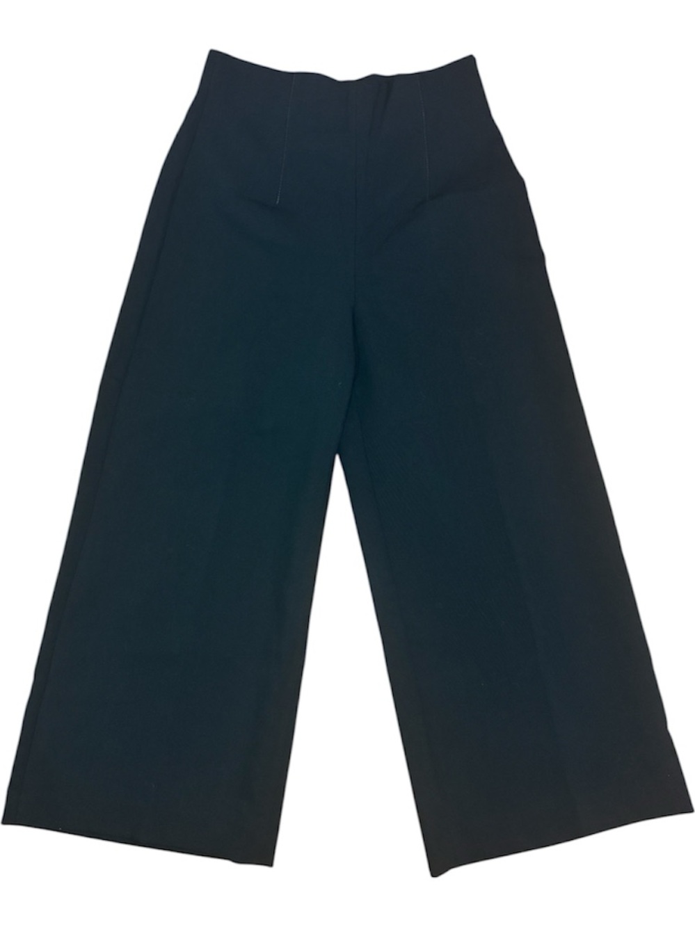 Zara Forest Green Wide-Leg High-Waist Trousers
